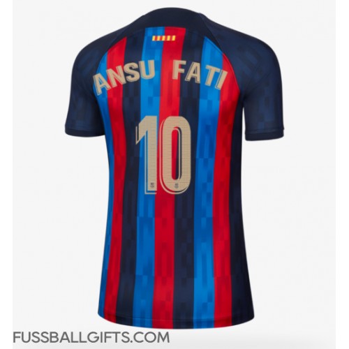 Barcelona Ansu Fati #10 Fußballbekleidung Heimtrikot Damen 2022-23 Kurzarm